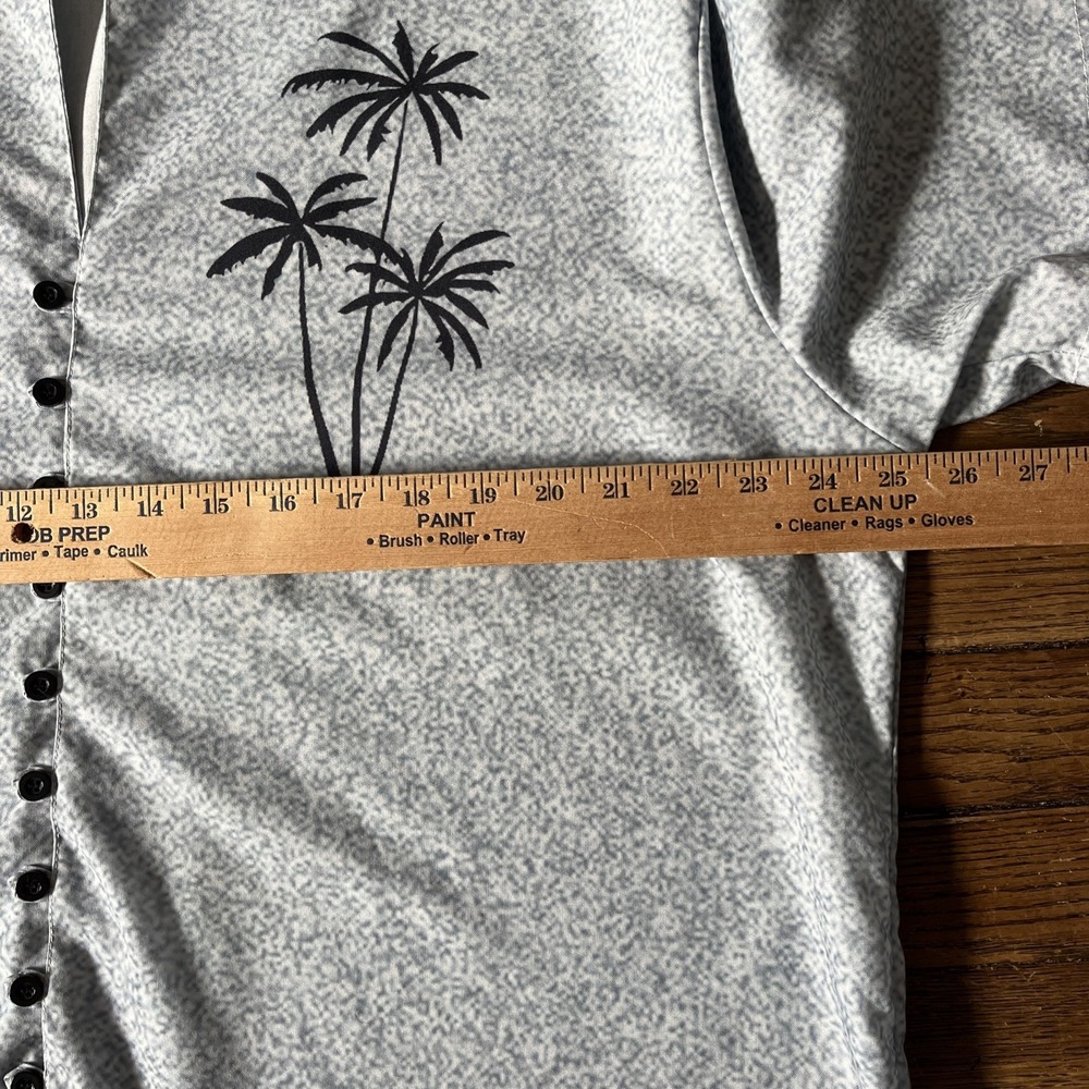 Ouku 2XL Hawaiian / Golf Shirt Men's Palm Trees Short Sleeve Polyester Cruise - Picture 8 of 9